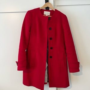 Banana republic red wool car coat